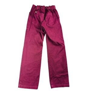 Big Bud Press Work Pants Mid Rise XXS Maroon Straight Leg Cotton Canvas USA